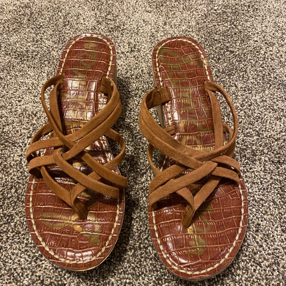 Cork Sandal Wedges - Picture 1 of 3